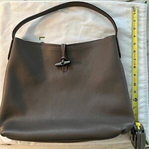 Longchamp Le Roseau Essential Leather Hobo - Gray